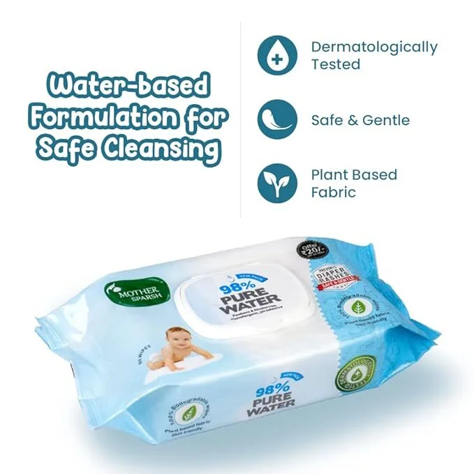 98% Pure Water Baby Wipes - Mild & Gentle - Image 6
