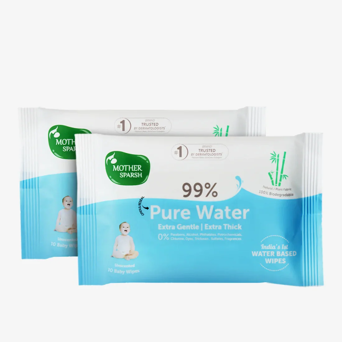 99% Pure Water Unscented Baby Wipes - Travel Pack (10 pcs) - Image 7