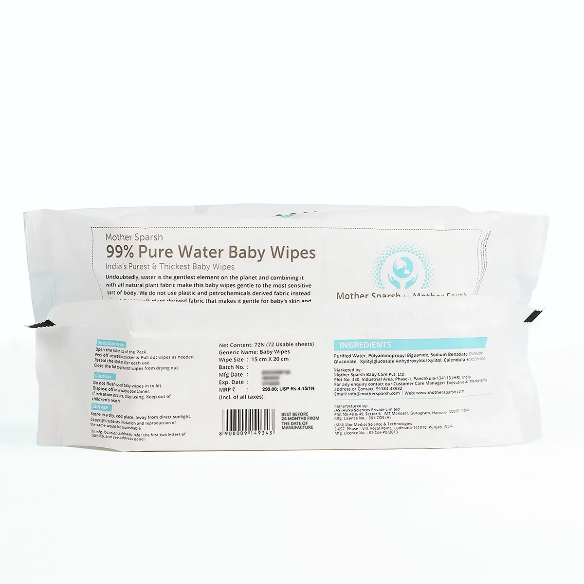 99% Pure Water Unscented Baby Wipes - Medical Grade Fabric (72 pcs) - Image 7