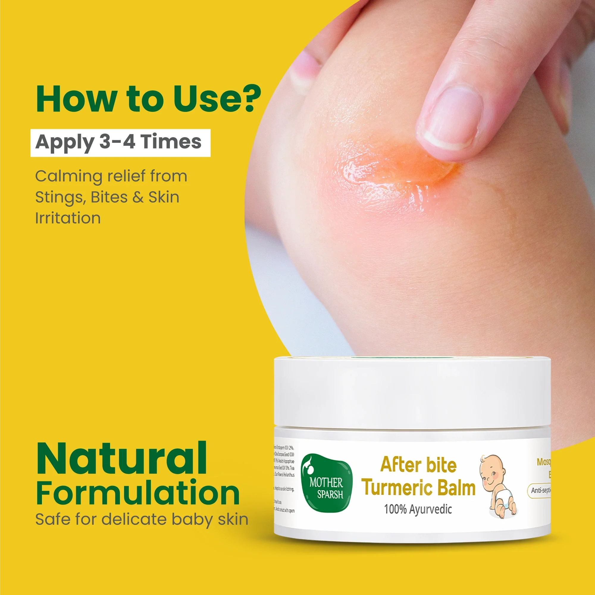After Bite Turmeric Balm for Mosquito & Insect Bite Relief - Image 4