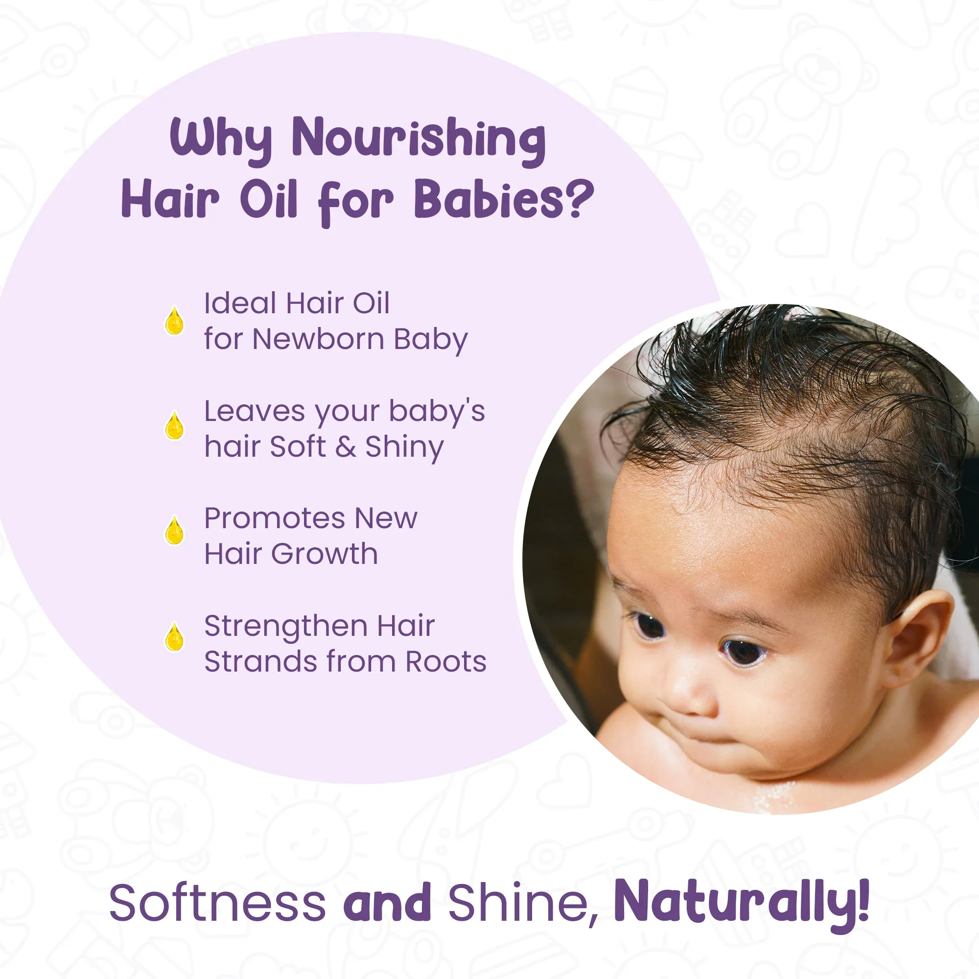 Nourishing Baby Hair Oil - Enriched with Saffron & Almond - Image 3