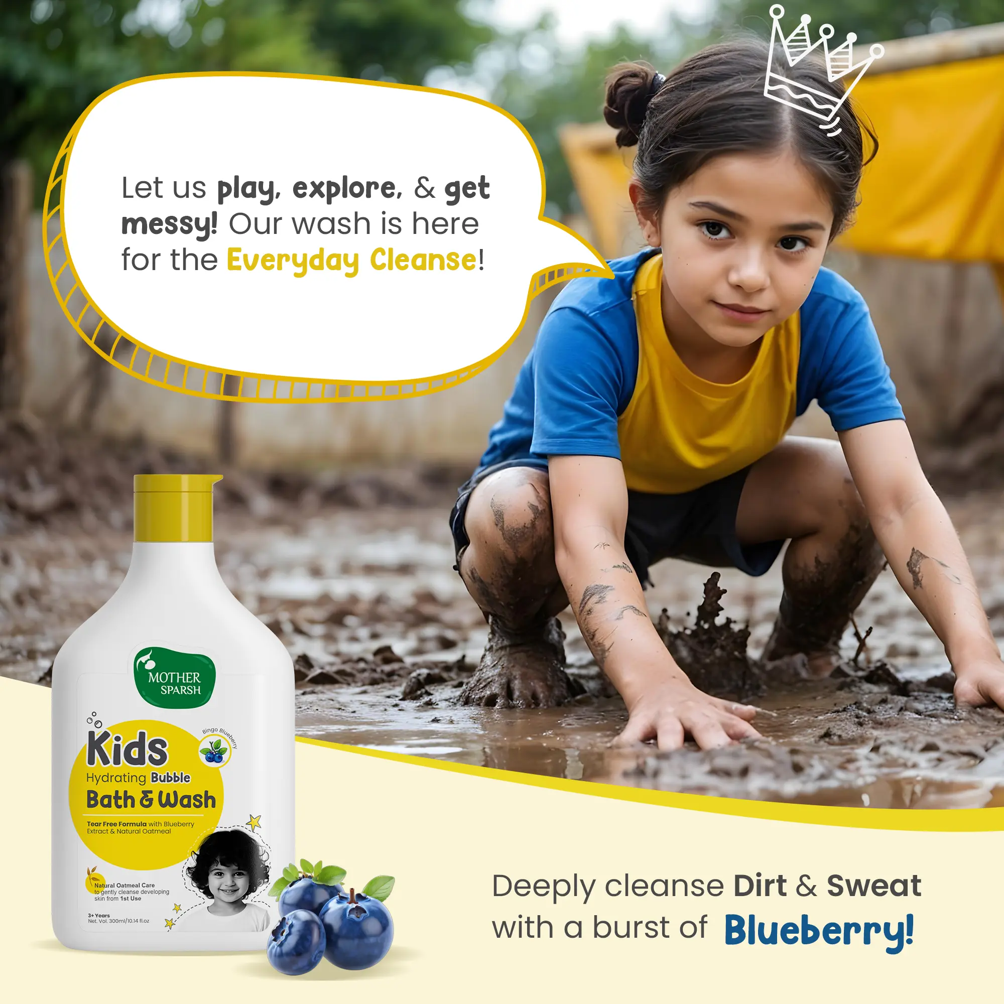 Kids Bubble Bath & Wash - Blueberry 300ml - Image 5
