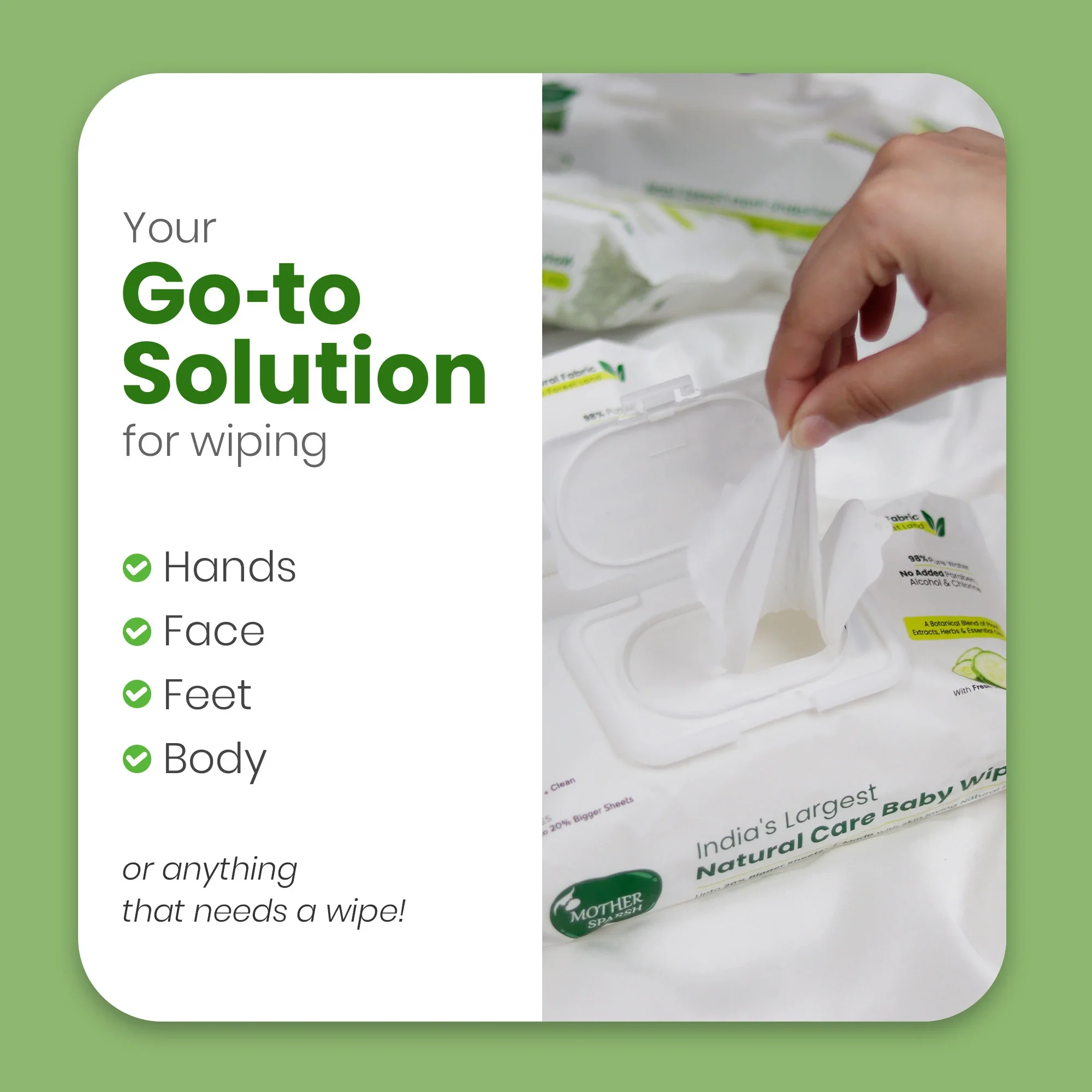 Plant Powered Baby Wipes - Cucumber - Image 6