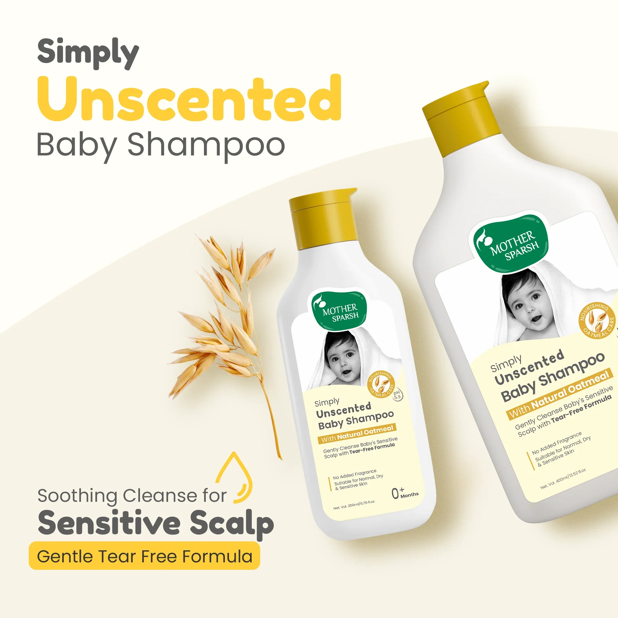 Simply Unscented Baby Shampoo - Gentle Care for Baby’s Scalp & Hair - Image 3