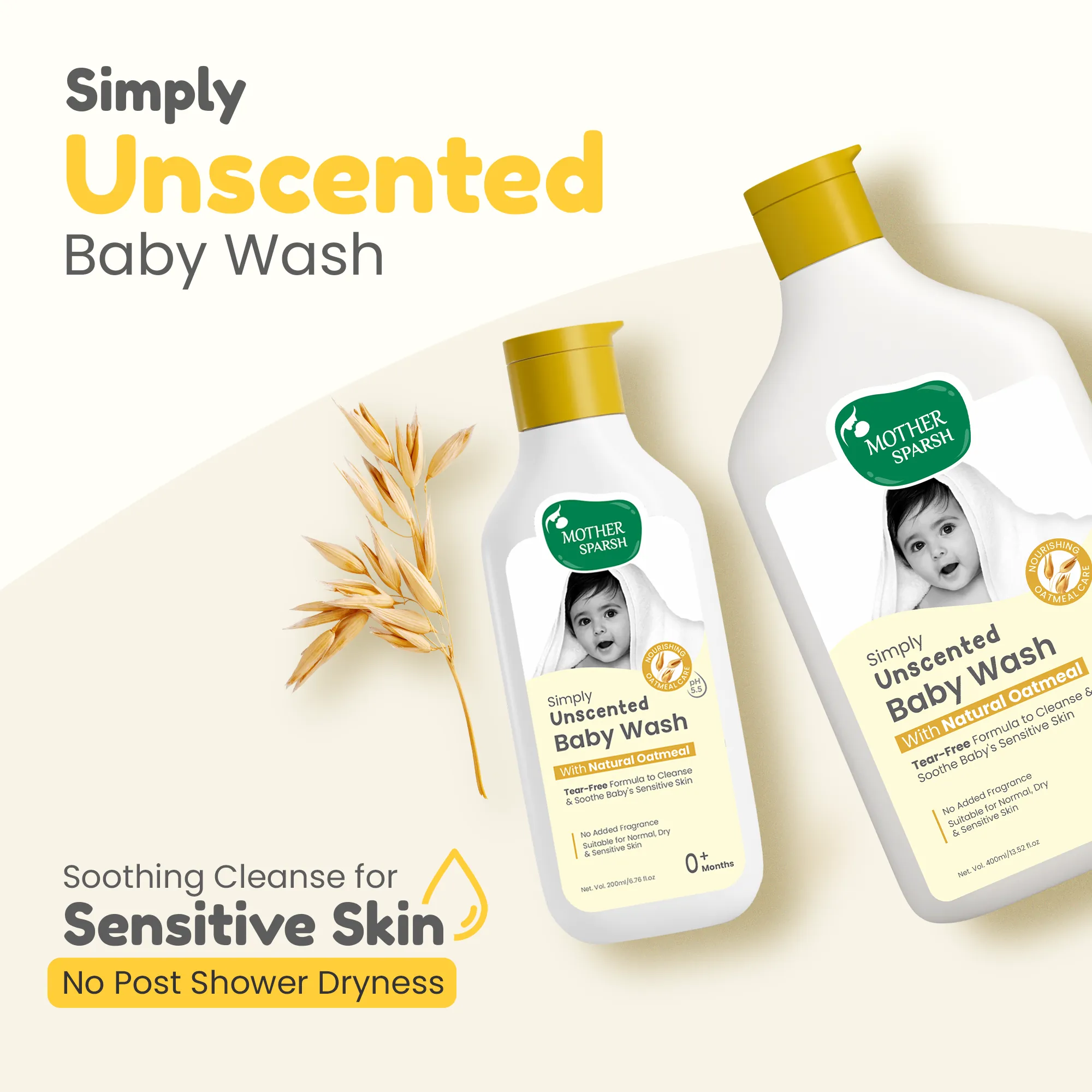 Simply Unscented Baby Wash - Soft & Soothing Cleansing for Infants - Image 3